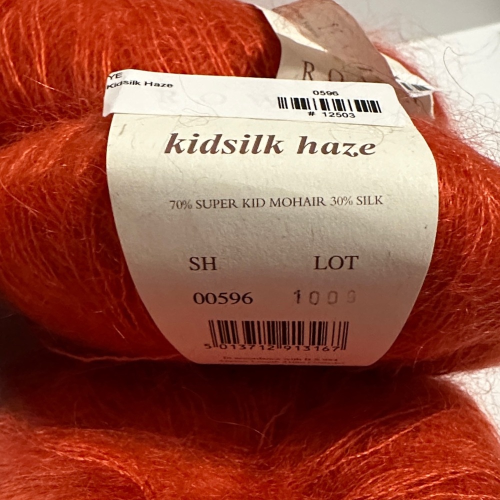Rowan Kidsilk Haze Yarn in Vibrant Orange lot of 6